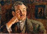 Akseli Gallen-Kallela maalaus muotokuva Eino Leinosta vuodelta 1917. Spain oil painting artist